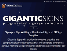 Tablet Screenshot of giganticsigns.com.au